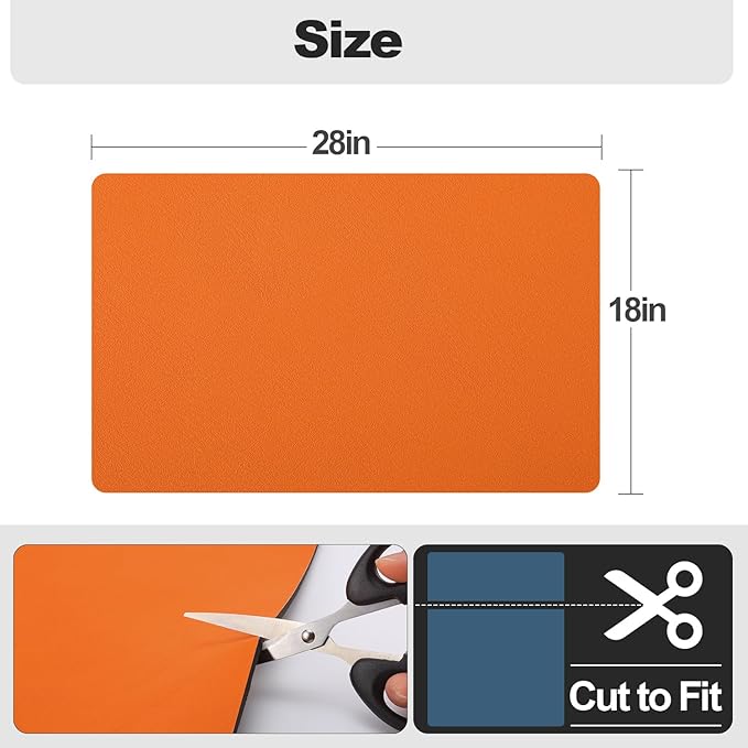 Ecotrim - Dish Drying Mat for Kitchen Counter | Coffee Bar Mat for Countertops | Heat Resistant Drainer Mat with Non-slip Rubber Backed | Hide Stain Kitchen Absorbent Draining Mat | Orange 18"x28" - Image 6