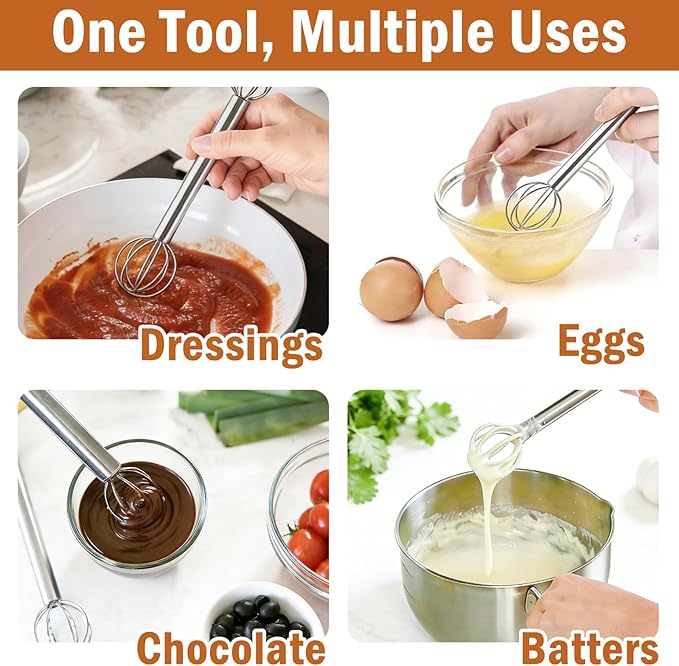 Stainless Steel Measuring Whisk, Double-Ended Whisk with 15ml & 30ml for Precise Mixing, Miso, Sauces & Batter, 2 Pack - Image 2