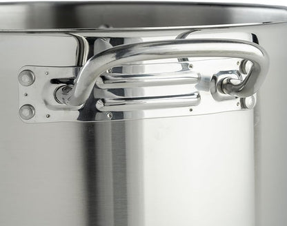 Winware Stainless 20-Quart Steel Stock Pot with Cover, Silver - Image 4