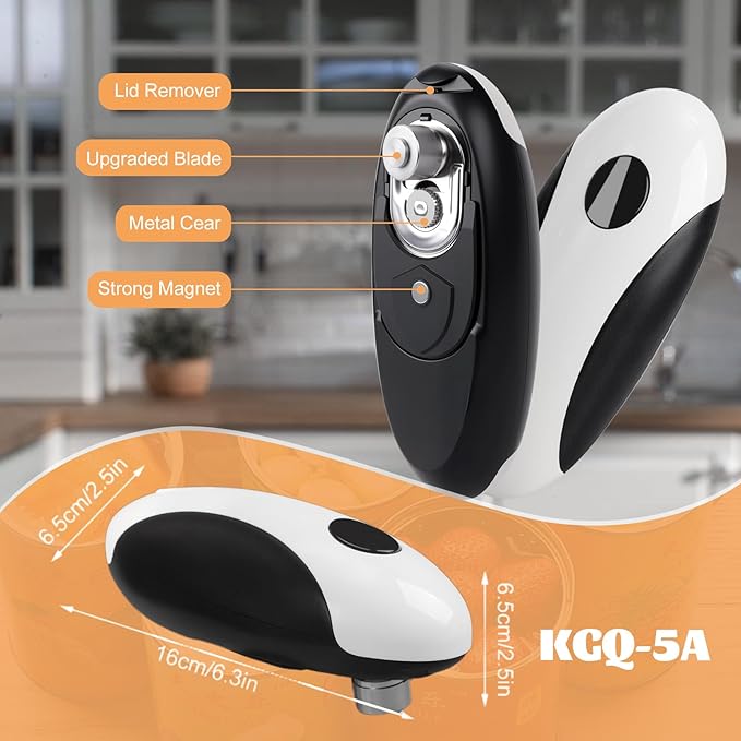 Electric Can Opener,USB Rechargeable Can Opener,One-Touch Cordless Can Opener,Smooth Edge,Hands Free,Food Safety,Kitchen Gadget Battery Operated,Automatic Can Openers for Seniors - Image 9