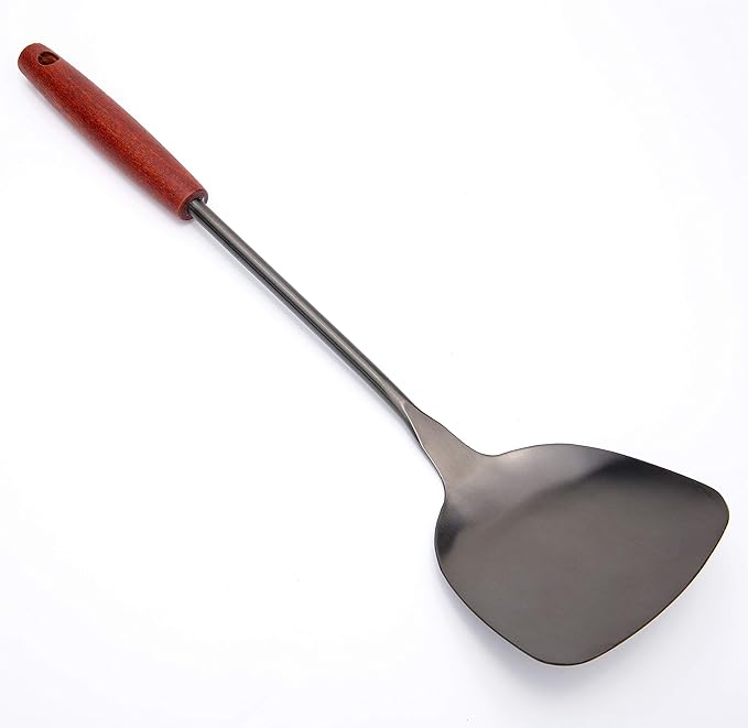 FJNATINH Wok Spatula 15 inches Spatulas for Wok, Stainless Steel Metal Wok Spatulas for Kitchen Use Cooking Utensils Spatula for Cooking Cast Iron - Image 4