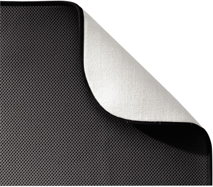 iDesign iDry Fabric Mini Kitchen Countertop Absorbent Dish Drying Mat , 18" x 9" - Black - Image 4