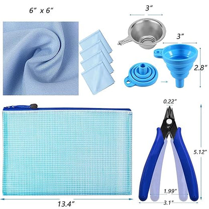 LCD 3D Printer Accessories Resin Tool Kit Includes Stainless Steel Funnel, Resin Filter, Silicone Pad, Photosensitive Resin Bottle, Basic Tools for SLA/DLP Printing