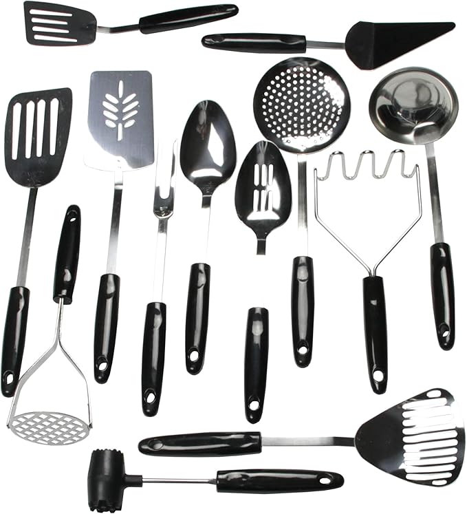 Chef Craft Select Meat Tenderizer, 9.5 inch, Stainless Steel/Black (Pack of 2) - Image 3
