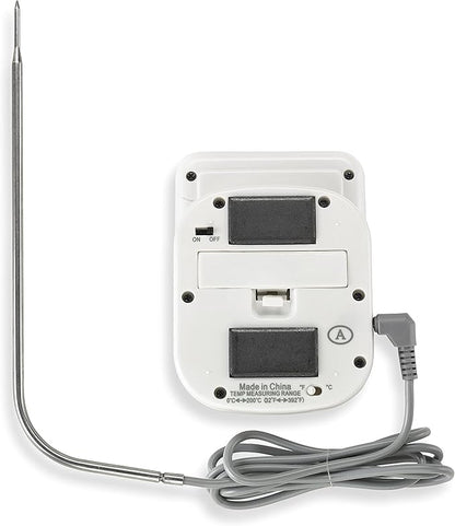 Polder Digital In-Oven Thermometer/Timer, White