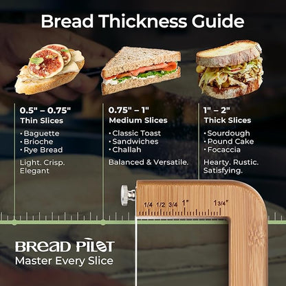 keechee Sourdough Bread Knife – Extra Large Bread Slicer for Homemade Bread with Thickness Guide & Stainless Steel Blade, Even Slice Cutter for Baguettes, Bagels, Gift for Bread Lovers (Standard) - Image 4