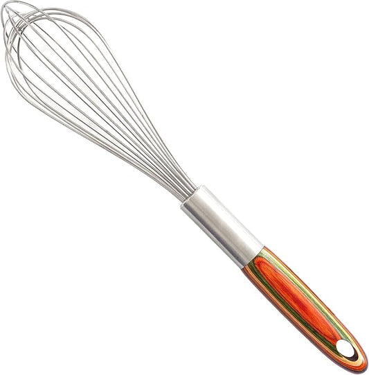 Totally Bamboo Baltique Marrakesh Collection Balloon Whisk, Stainless Steel with Ergonomic Wooden Handle, 11"