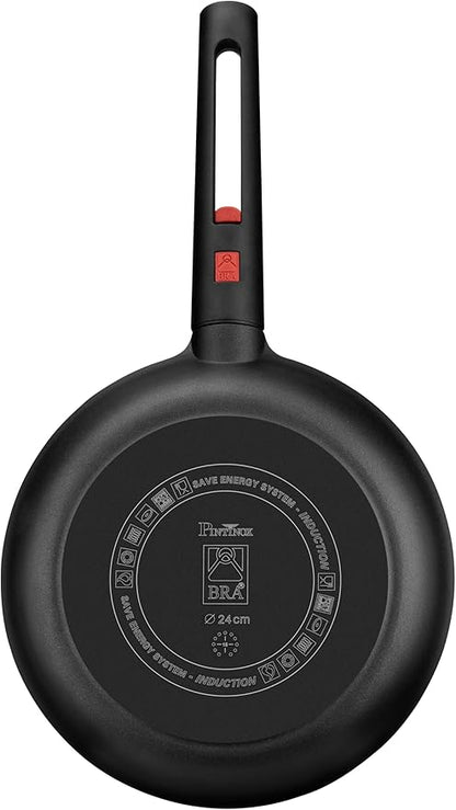 BRA COOKWARE Infinity Nonstick Frying Pan | 9.5-Inch Cast Aluminum Skillet | PFOA/PFAS Free Fry Pan | Removable Handle | All Cooktops (incl Induction) Searing Skillet | Oven Safe up to 425°F