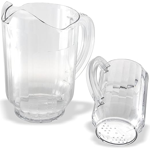Carlisle FoodService Products Versapour Clear Pitcher Tall Pitcher for Restaurants, Catering, Kitchens, Plastic, 60 Ounces, Clear, (Pack of 6) - Image 2