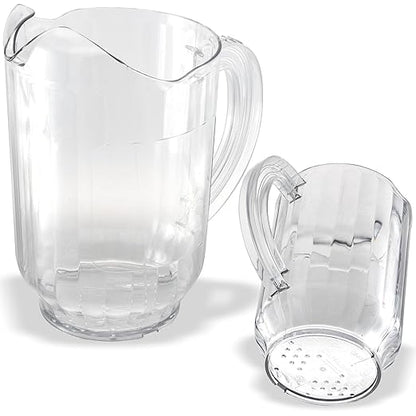 Carlisle FoodService Products Versapour Clear Pitcher Tall Pitcher for Restaurants, Catering, Kitchens, Plastic, 60 Ounces, Clear, (Pack of 6) - Image 2