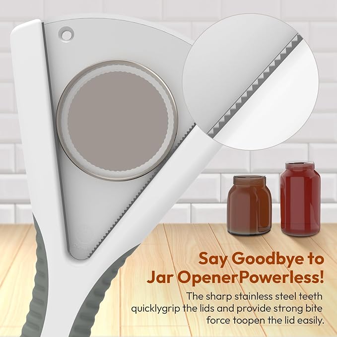Jar Opener for Seniors, Ideal Bottle Opener, Easy Grip Jar Opener & Under Cabinet Car Opener Effortless to Unscrew Any-Sized Lid, Essential Kitchen Gadgets for Weak Hands or Arthritis - Image 4
