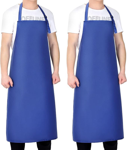 Gotega Waterproof Rubber Vinyl Apron Adjustable Dishwasher Apron - Apron for Women Men Heavy Duty Work Apron by Gotega