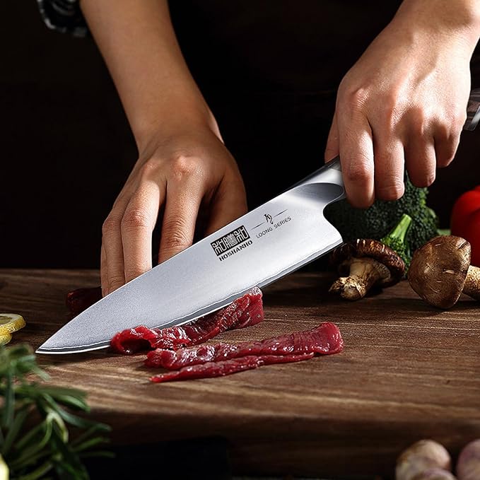HOSHANHO 3 Pieces Knife Set, Professional Japanese High Carbon Stainless Steel Kitchen Knife Set, Ultra Sharp Chef Knives Sets with Ergonomic Pakkawood Handle - Image 5