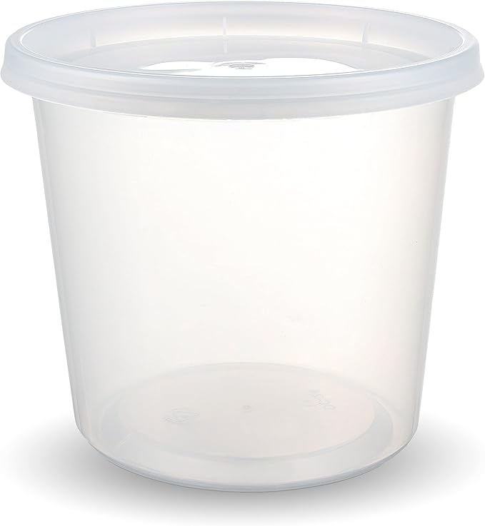 DuraHome Deli Containers with Lids 24oz. Leakproof 30 Sets BPA-Free Plastic Food Storage Cups Clear Airtight Takeout Container Heavy-Duty, Microwaveable Freezer Safe Disposable/Reusable - Image 2