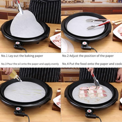 Baking Parchment Circles, Set of 100, 12 Inch Non Stick Baking Parchment Paper for Springform Cake Tin, Toaster Oven, Tortilla Press and so on