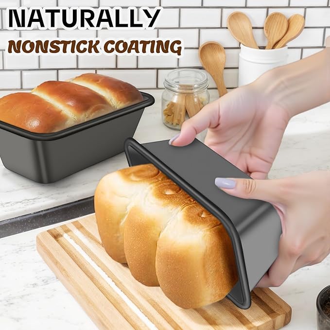 Baking Pans Set, Nonstick Bakeware Sets, Oven Pans for Cooking, AIVIKI 6 Pieces Baking Sheets Set Including Cookie Sheet, Deep Roaster Pan, Square Pan, Loaf Pan, Muffin Pan, Carbon Steel Baking Set - Image 3
