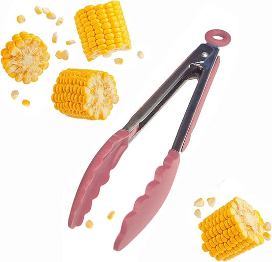 Starpack 'Get a Grip' Silicone Kitchen Tongs for Cooking 9 Inch - BBQ Silicone Tongs for Grill Heat Resistant to 600°F - Stainless Steel Utensils with Non Stick Rubber Tips for Serving Food by StarpackHome