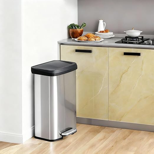 21 Gallon Kitchen Trash Can (80 L), Stainless Steel Garbage Can with Soft-Close Lid & Foot Pedal, Large Step-on Waste Bins Trash for Home Office - Image 4