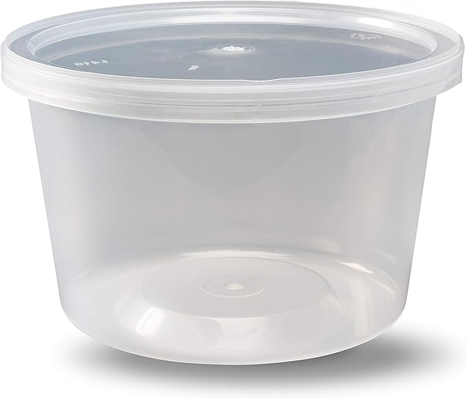 DuraHome - Deli Containers with Lids Leakproof - 40 Pack BPA-Free Plastic Microwaveable Clear Food Storage Container Premium Heavy-Duty Quality, Freezer & Dishwasher Safe (16 oz.) - Image 2