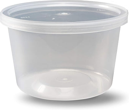 DuraHome - Deli Containers with Lids Leakproof - 40 Pack BPA-Free Plastic Microwaveable Clear Food Storage Container Premium Heavy-Duty Quality, Freezer & Dishwasher Safe (16 oz.) - Image 2