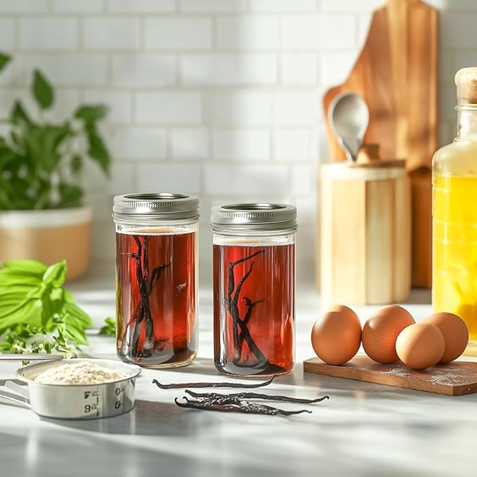 ComSaf 12 oz Mason Jars with Lids 6 Pcs, Regular Mouth Canning Jars with Seal Bands, 12 oz Glass Jar with lid for Soft Drinks, Juice, Jam, Jelly, Sauce, Dessert, Overnight Oats, Pickles - Image 6