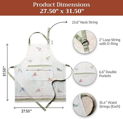 Maison d' Hermine 100% Cotton Apron for women with Pocket Kitchen Chef Apron for Men Cooking Mothers Day Gifts - Image 7