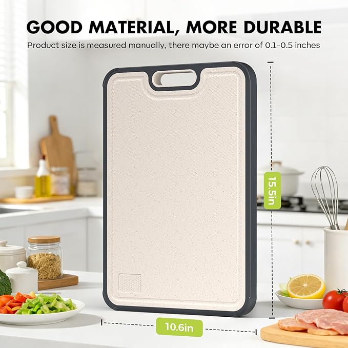 Sumzzz Titanium Cutting Board for Kitchen, Cutting Board Double Sided Food Grade, Pure Titanium/PP, Easy to Clean Large Size 16”×10” - Image 5
