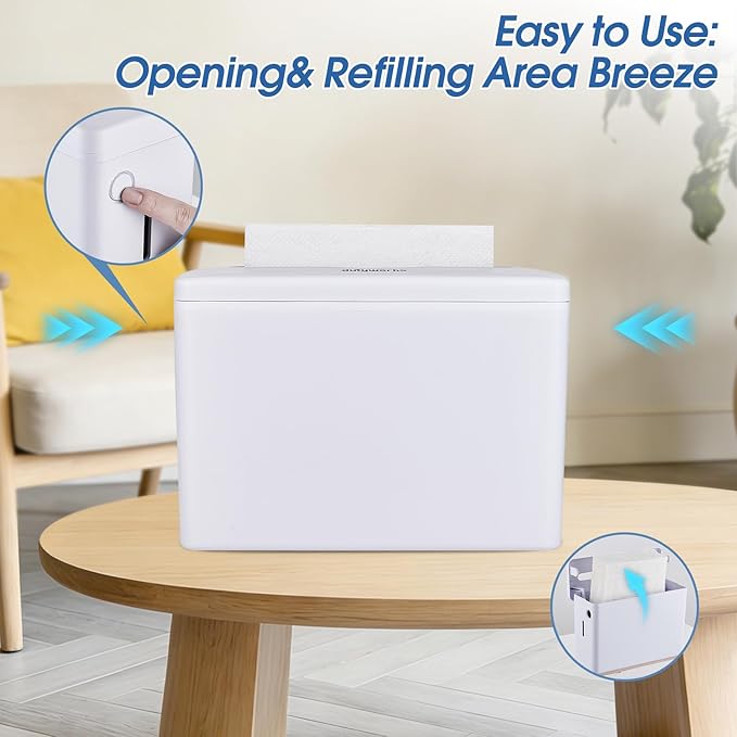Paper Towel Dispenser Countertop, Large Capacity 200 Sheets, Non-Slip Base, Paper Towel Dispenser Compatible with Multifold, Z-Fold Towels, Ideal for Bathroom, Kitchen & Commercial Use