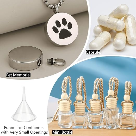 9 Pack Small Funnel Kit 3 Sizes with Droppers for Kitchen Bottles, Essential Oils, Capsules Pet Crafts - Image 6