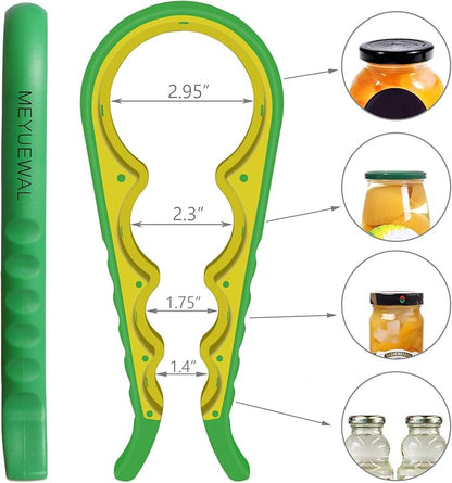 Jar Opener, 6 In 1 Bottle Opener Can Opener for Weak Hands, Jar Openers for Seniors with Arthritis, Multifunctional Lid Opener Kit, Easy Jar Opener Tool for Elderly Adults Kids (Green) - Image 2