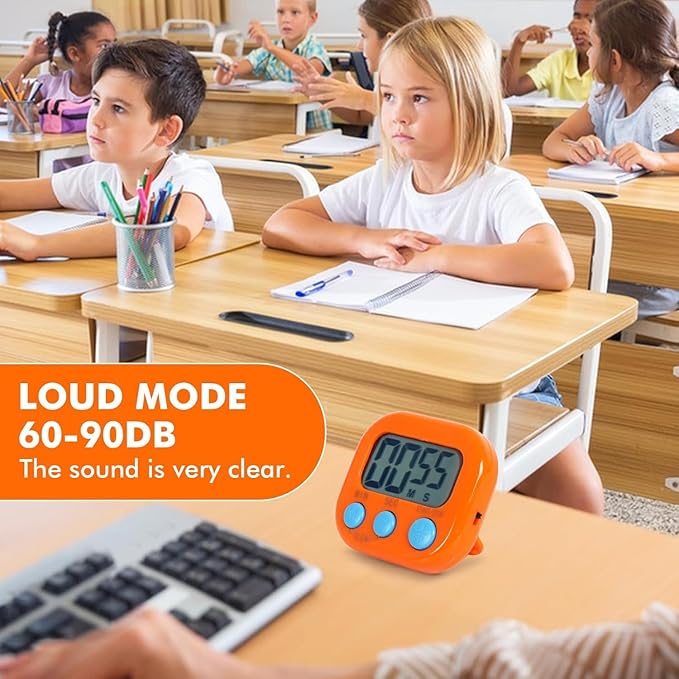 12 Pack Multi-Function Electronic Timer, Learning Management, Suitable for Kitchen, Study, Work, Exercise Training, Outdoor Activities(not Including Battery) - Image 5