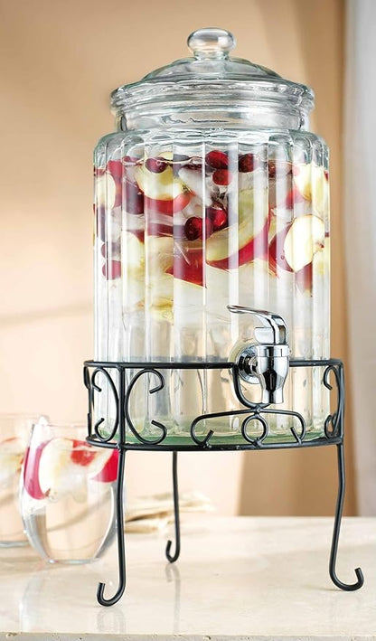 MosJos 2 PACK 1.5 Gallon Drink dispenser, Glass Beverage Dispenser With Elegant Stand Stand, Drink Dispensers for Parties With Spigot 100% Leakproof. Perfect For Parties And Daily Use - Image 7