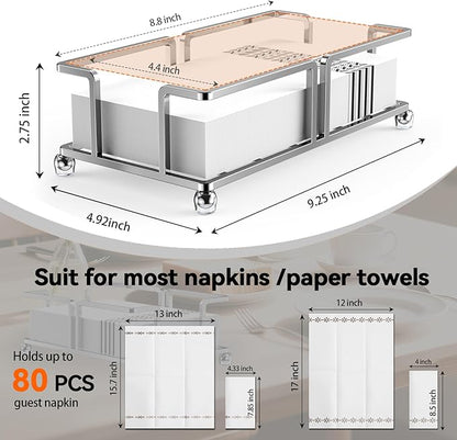 Bathroom Napkin Holder Bathroom Paper Towel Holder Bathroom Guest Towel Holder Tray for Bathroom Napkin Holder Guest Towels Disposable, Bathroom, Kitchen Dinning Table