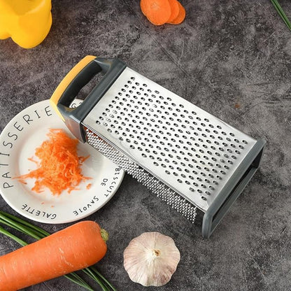 Cheese Grater, 4-Sided Box Grater with Handle, Stainless Steel Graters, Vegetable Slicer, Kitchen Food Shredder for Grate Cheeses, Shred Veggies Kitchen Gadgets Tools(9.25inch)