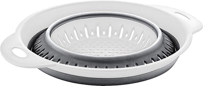 Collapsible Colanders (Strainers) for Fruit Vegetable Food Sizes 8" - 2 Quart (grey) - Image 2