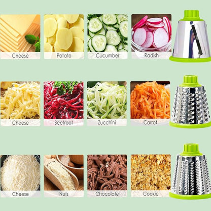 Cheese Grater with Handle, Multifunctional Manual Rotary Cheese Grater - Cheese Shredder Easily Chop Carrots, Potatoes, Vegetables and Fruits and Easy to Clean - Image 4