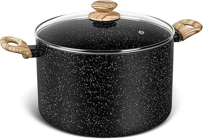 MICHELANGELO Stock Pot with Lid, 10 Quart Large Pot for Cooking, Nonstick Cooking Pot with Healthy Coating, Non Stick Soup Pots Induction Compatible by Michelangelo