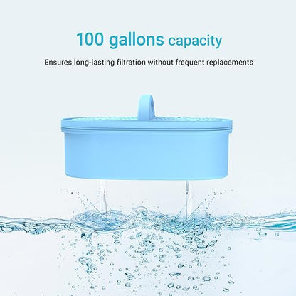 AQUA CREST PF-AL Alkaline Water Filter Replacement for Waterdrop® Pitcher Filtration System, Fits Waterdrop® PF-AL, Reduces PFOA/PFOS, Chlorine, Last Up to 100 Gallons, 3 Pack