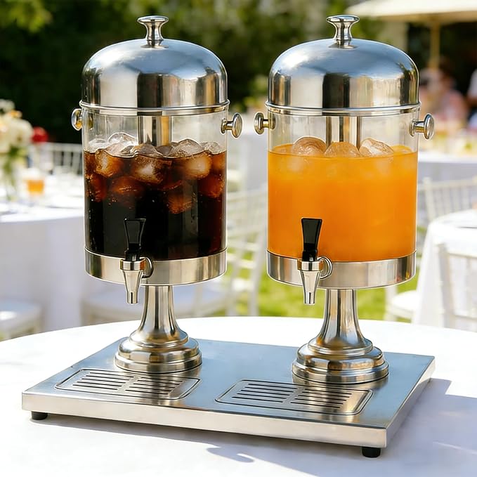 4.4 Gallon Iced Beverage Drink Dispenser, Stainless Steel Water Jar with Stand, Iced Beverage Drink Dispenser for Parties, Commercial Hot Cold Juice, Hot & Cold Drinks - Image 7