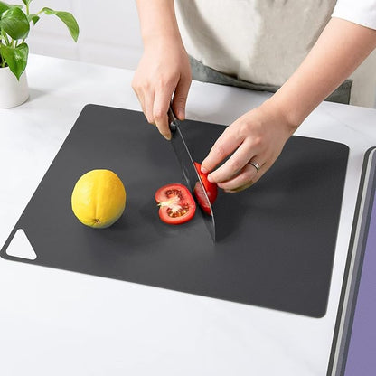 WK Plastic Flexible Cutting Boards for Kitchen, Flexible Cutting Board Mat Set of 10, Non Slip Cutting Mats with Hole, BPA Free, Dishwasher Safe, Multi Size - Image 7