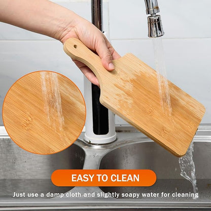 AWIZOM 6 Pcs Thicken Bamboo Cutting Board Bulk 11x5 Inch Personalized Wood Chopping Board Customized Laser Engraving Charcuterie Boards for Wedding Mother's Day Housewarming Present,0.39" Thick - Image 5