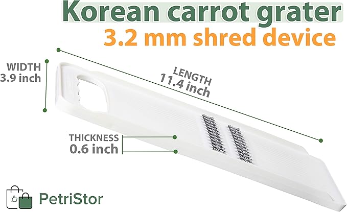 KOREAN CARROT GRATER SALAD White - GRATER SLICER - Chopper Vegetable - Knife Korean Carrot - Slicer Kitchen Food - Slicer Carrot - Mandoline Slicer for Kitchen - Slicer GRATER KOREAN