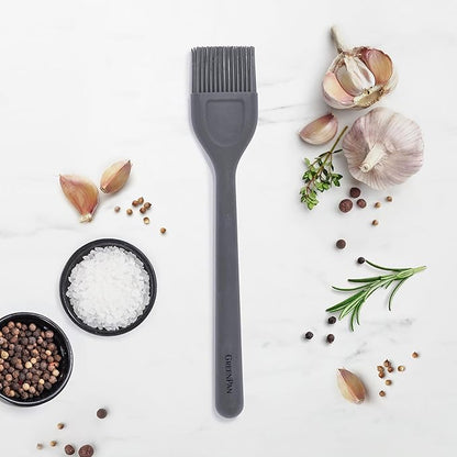 GreenPan Silicone Basting Brush, Cooking Kitchen Utensil, Sauce Marinades BBQ Grill Bake, Flexible Rubber Nonstick Cookware, Steel Core, Heat-Resistant, Anti-Slip Handle BPA-Free Dishwasher Safe, Gray - Image 2
