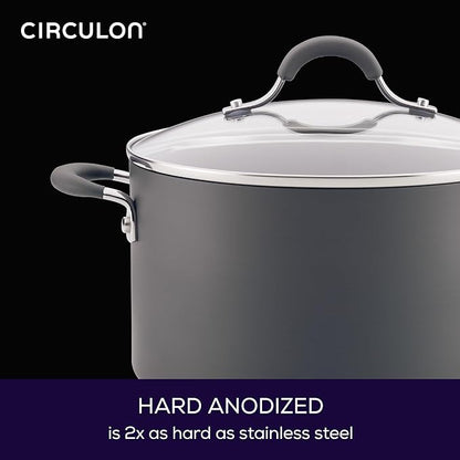 Circulon 83903 Radiance Hard Anodized Nonstick Cookware Pots and Pans Set, 10 Piece, Gray - Image 4