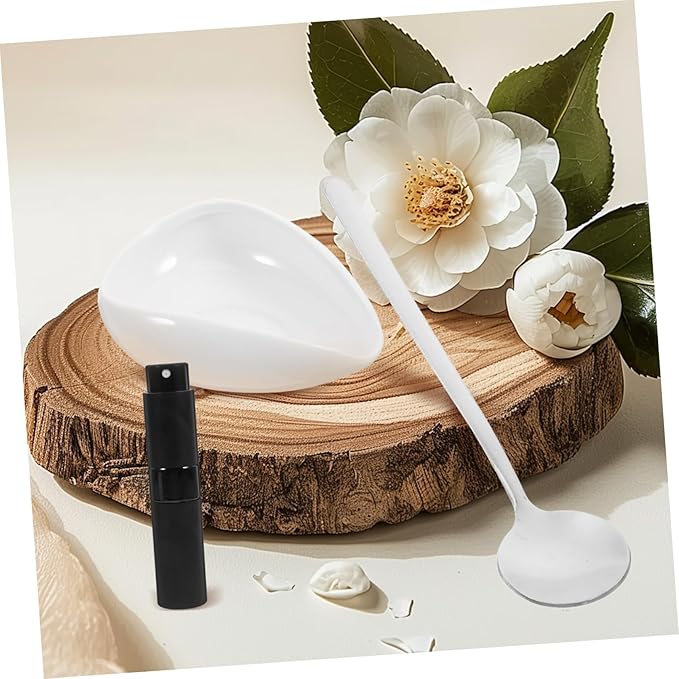 Zerodeko 3 Pcs Ceramic Tea with Coffee Beans Tray Single Dosing Bowl and Spray Bottle for Tea and Coffee Preparation Porcelain Cha He for Enthusiasts