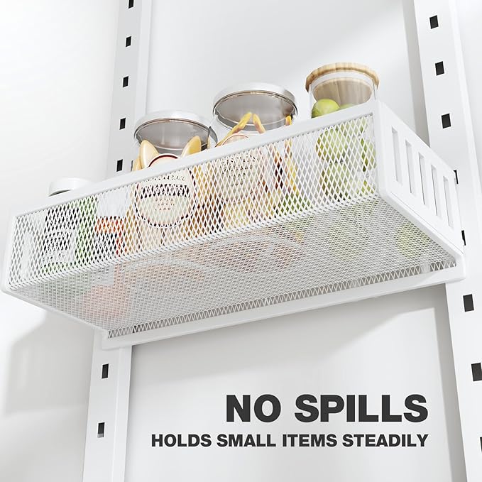 Pantry Door Organizers and Storage, 8-Tier Large Metal Heavy-Duty Frame Over the Door Spice Rack, 2 in 1 Wall-Mounted or Hanging shelf for Kitchen, Bathroom, Laundry Room, Bedroom, Closet &Nursery - Image 3