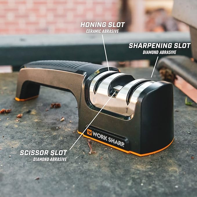 Work Sharp Pull Through Kitchen Knife Sharpener - Compact - Chef, Scissor, Paring, & Serrated Knives - Image 2
