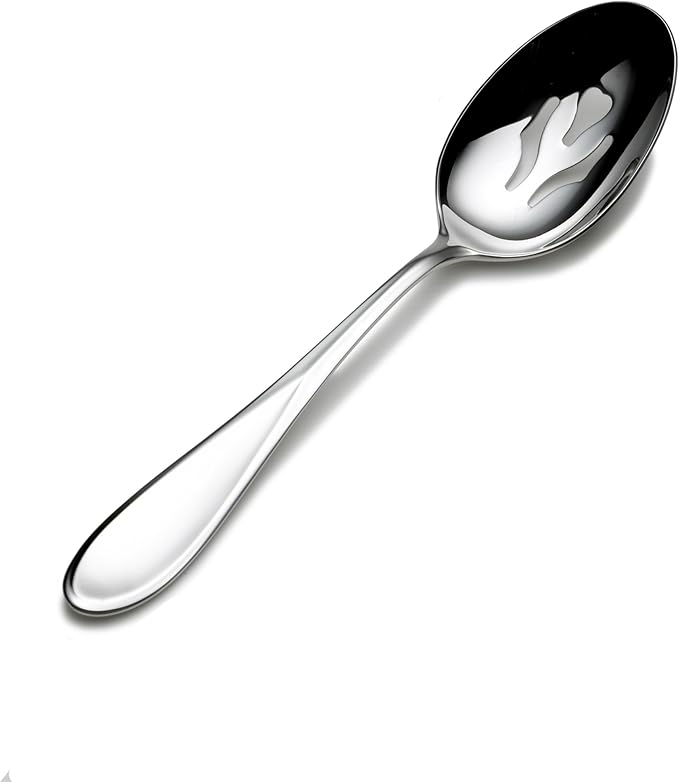 Mikasa 5080632 Bravo Stainless Steel Large Slotted Serving Spoon
