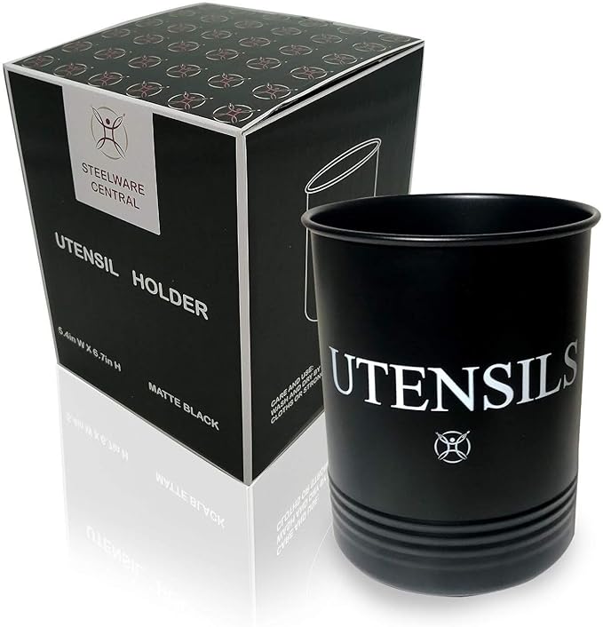 Utensil Holder Large Crocks Kitchen (black) - Image 7