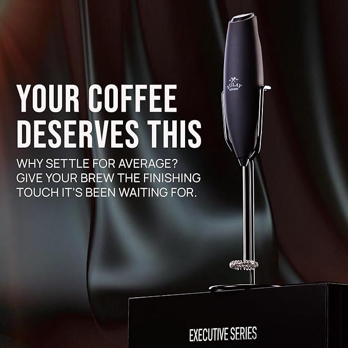 Zulay Kitchen Executive Series Milk Frother Wand - Upgraded & Improved Stand - Ideal Coffee Gift - Coffee Frother Handheld Foam Maker For Lattes - Electric Milk Frother Handheld For Cappuccino - Image 6